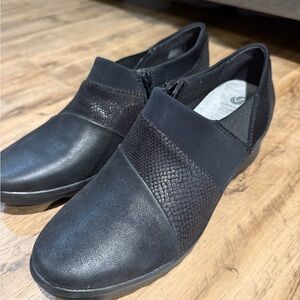 Clarks Black Heeled Boots